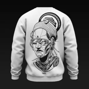 Mech Pop Buddha White Sweatshirt