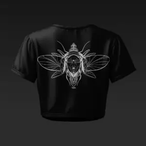 Beetle Buddha Black Crop-Top