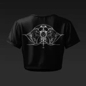 Mech Buddha Black Crop-Top