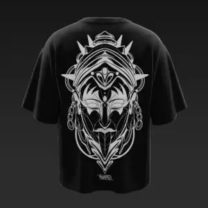 Metal Buddha Oversized Black T-shirt