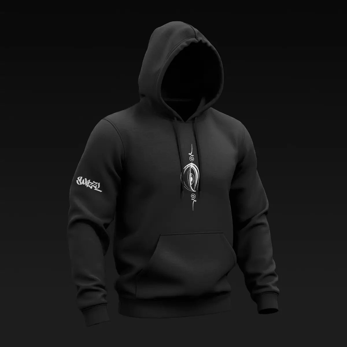 Samurai Buddha Black Hoodie - Image 2