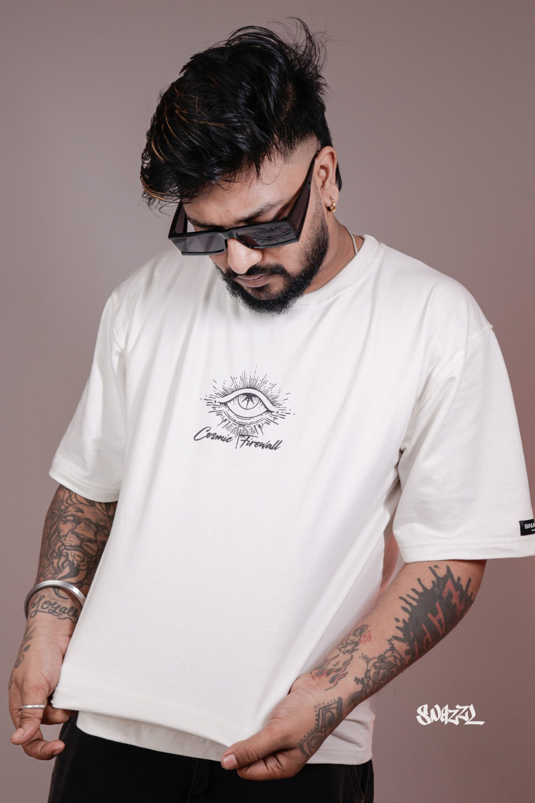 Cosmic firewall Oversized White T-shirt